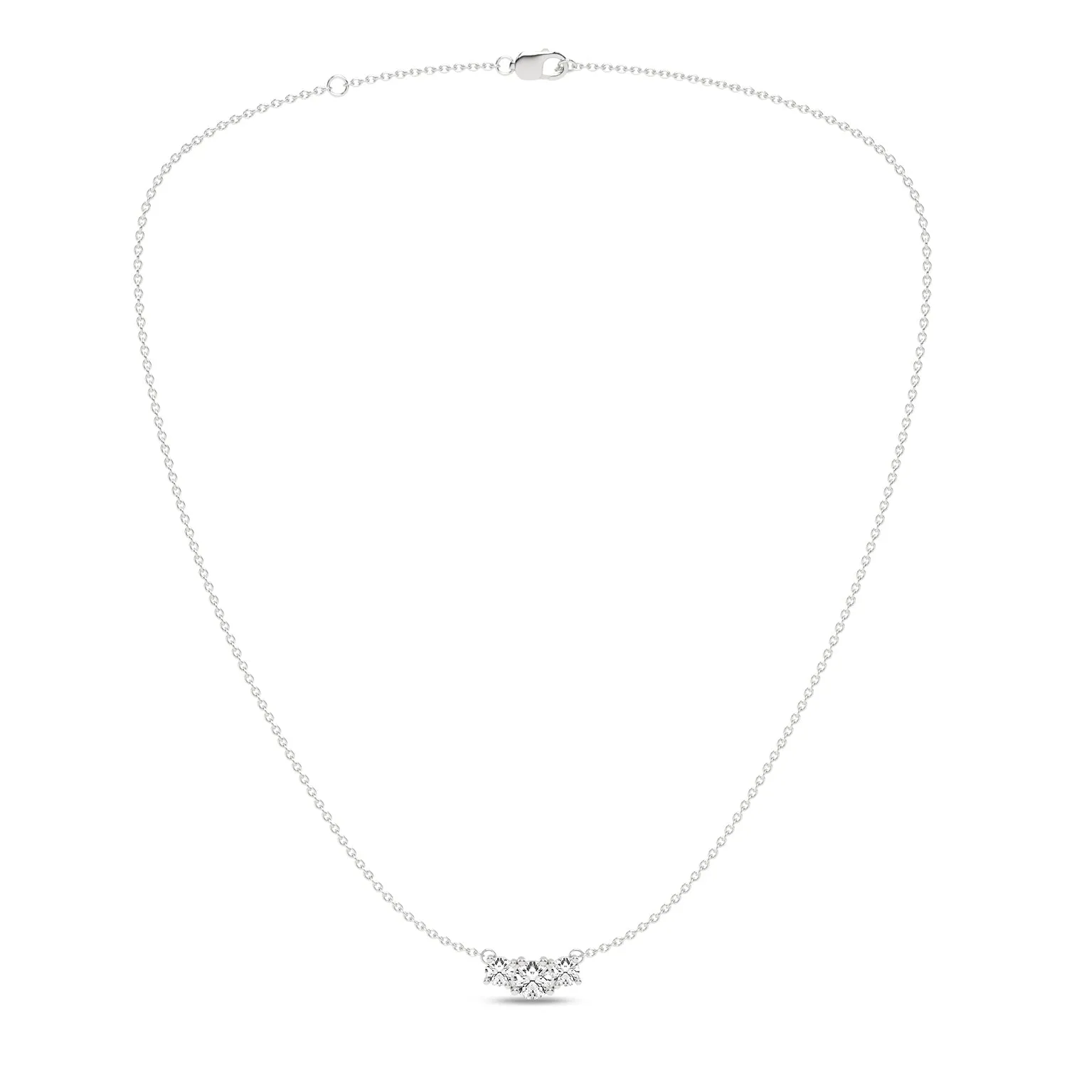 3-Stone Diamond Necklace