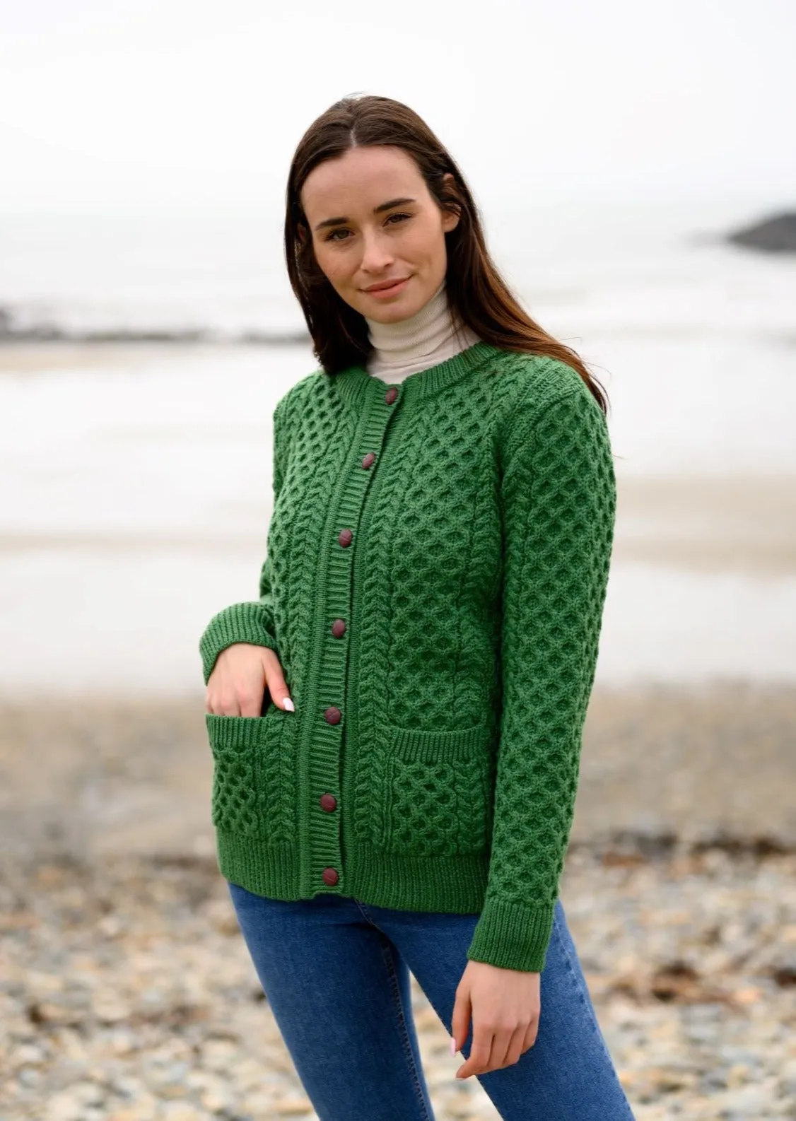 Aran Women's Lumber Cardigan | Kiwi