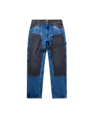 Colour Blocked Denim Carpenter Jean - Black / Blue