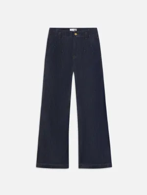 Darted Wide Leg Jean -- Rinse