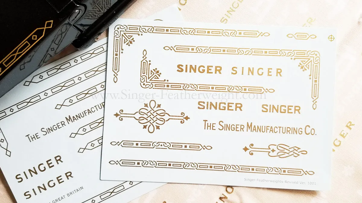 Decals, Celtic Knot Style for the Singer Featherweight 221, 221K Sewing Machine 1933-1937