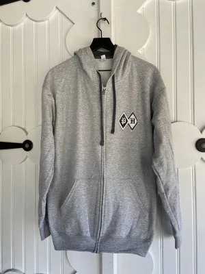 Diamond Back Zip-Up Hoodie