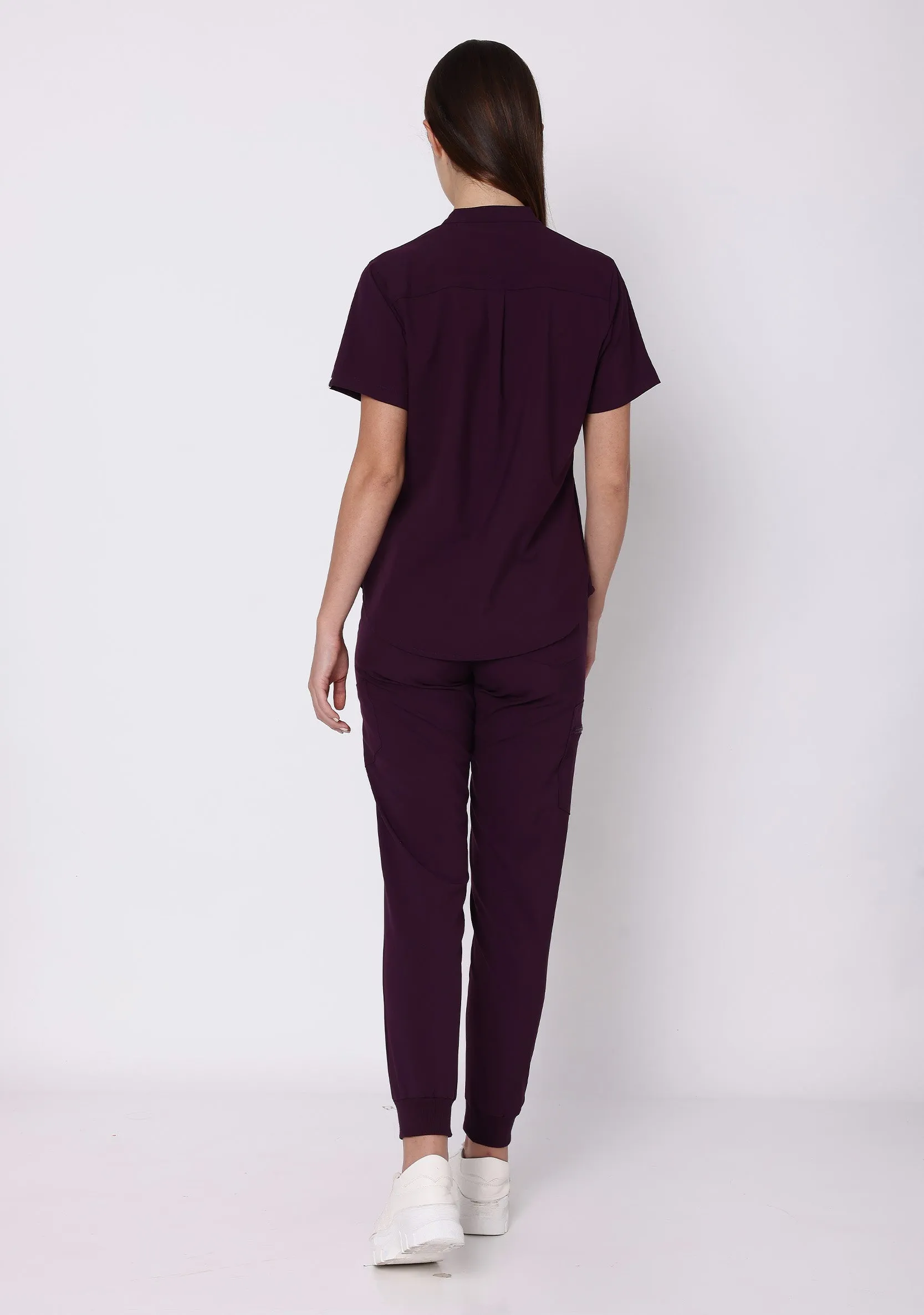 Ecoflex Women's 8 Pocket (Wine) Jogger Scrubs