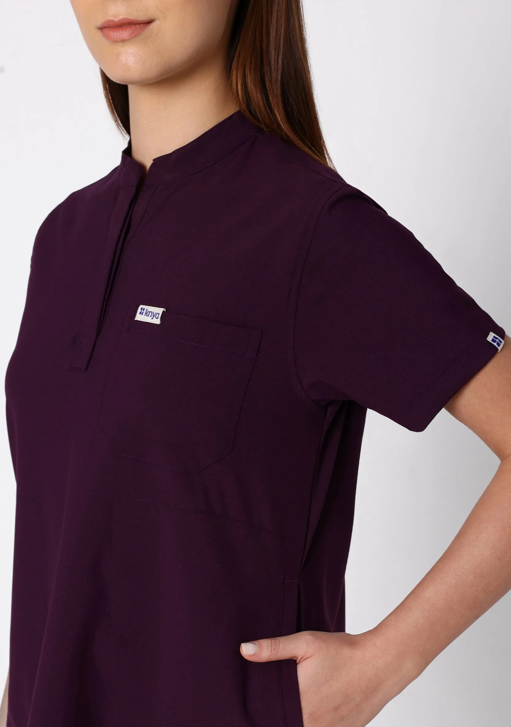 Ecoflex Women's 8 Pocket (Wine) Jogger Scrubs