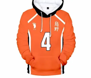 Haikyuu No.4 Cosplay Costumes Jersey Hoodie