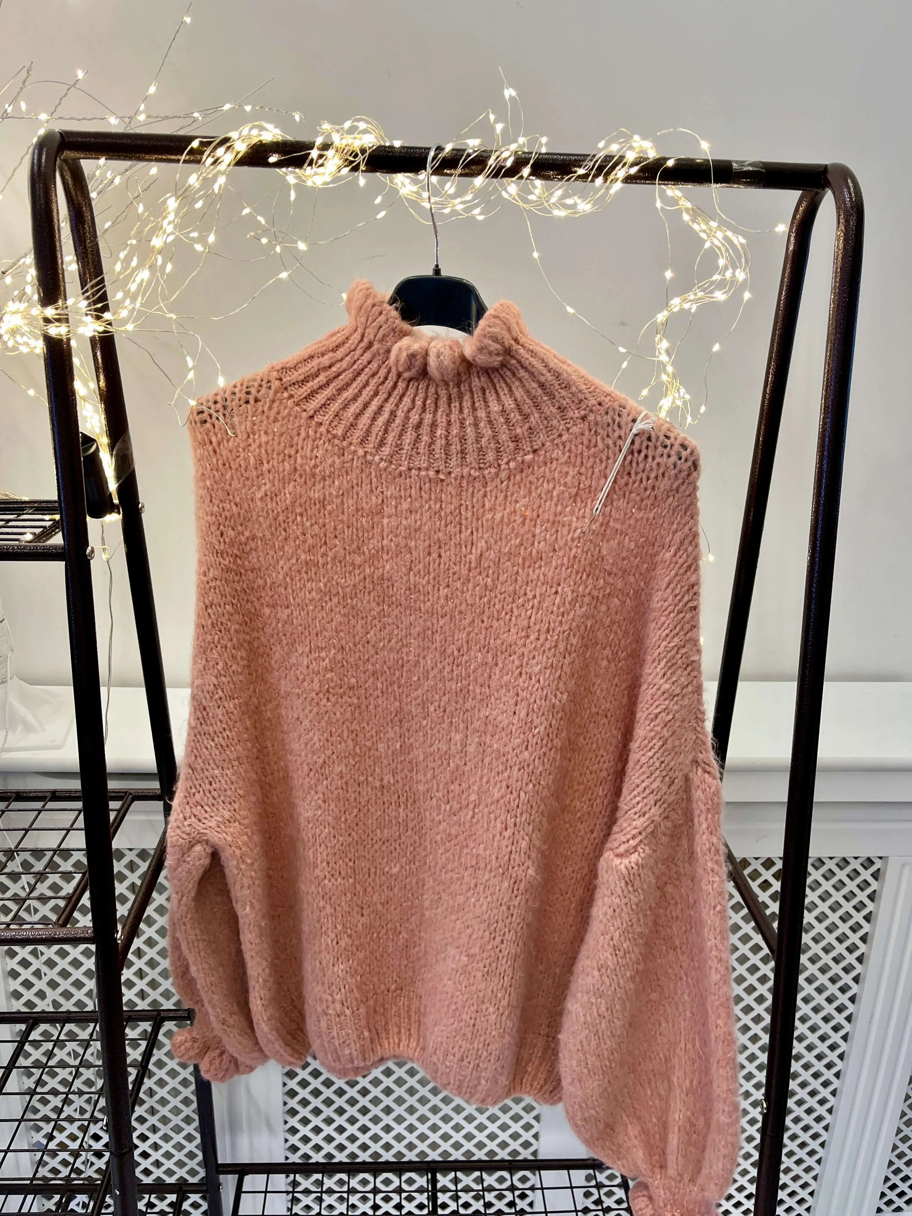 Jasmine Fluted High Neck Chunky Jumper