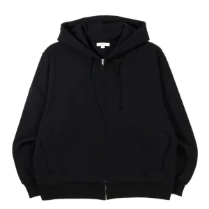 Black Textured Zip Hoodie by Lady White Co.