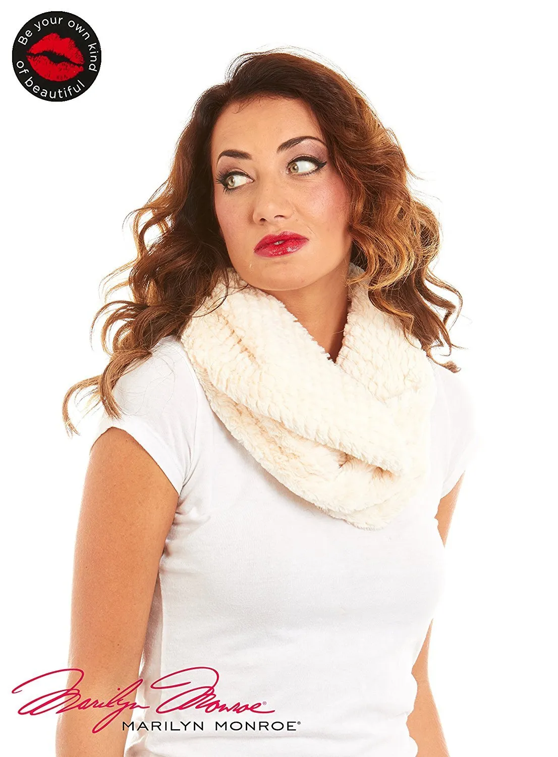 Marilyn Monroe Women Faux Fur Infinity Fashion Scarf