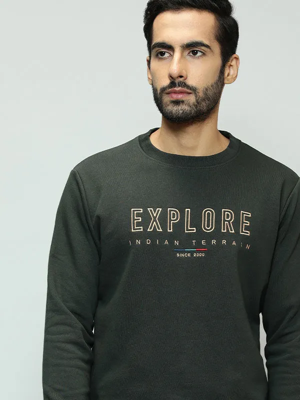 Men Full Sleeve Graphic Crew Neck Sweatshirt