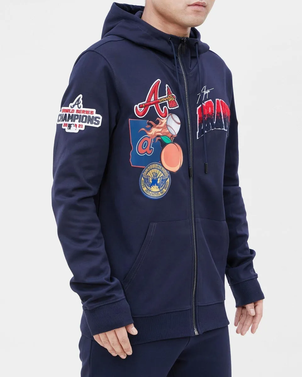 MLB ATLANTA BRAVES HOMETOWN FZ HOODIE (MIDNIGHT NAVY)