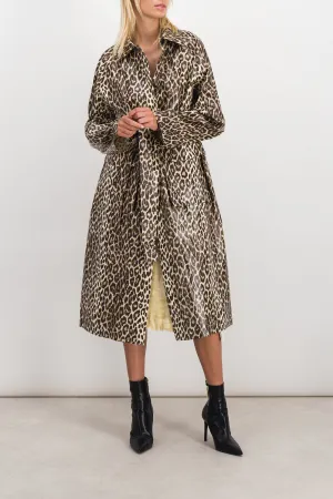 Printed leopard sporty coat