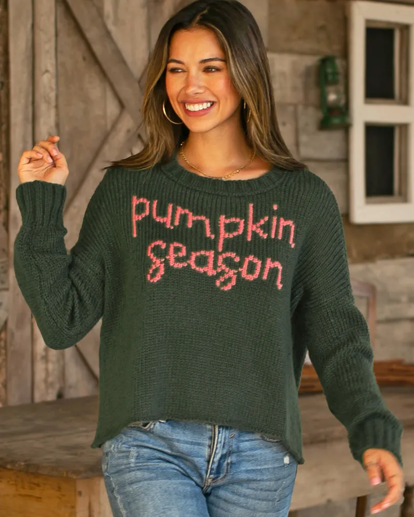 PUMPKIN SEASON CROPPED CREW CHUNKY