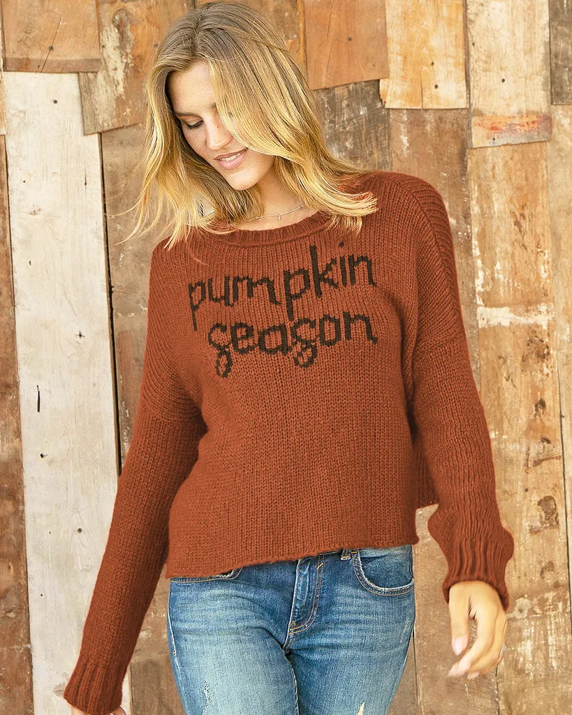 PUMPKIN SEASON CROPPED CREW CHUNKY