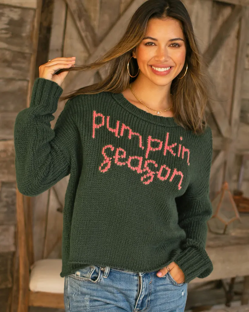 PUMPKIN SEASON CROPPED CREW CHUNKY