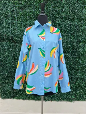 "I'm Bananas" Button Up Blouse