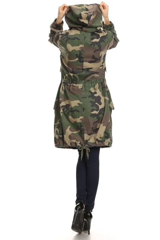 THE MYSTYLEMODE CAMO CUSTOM HOODED OVERSIZED JACKET