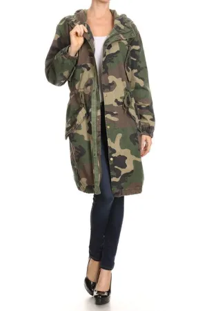 THE MYSTYLEMODE CAMO CUSTOM HOODED OVERSIZED JACKET