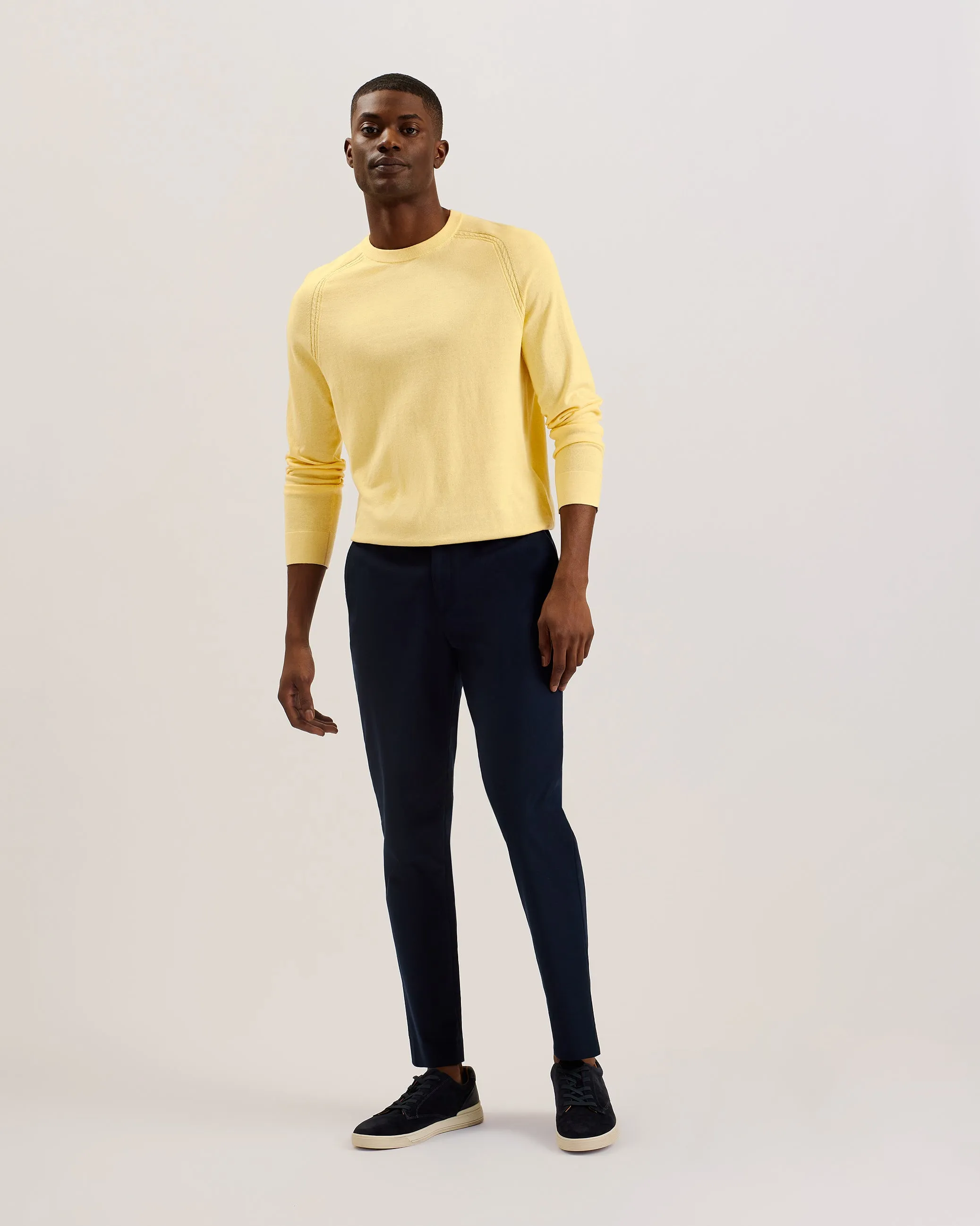 Tivol Silk Blend Crew Neck Jumper Lt-Yellow