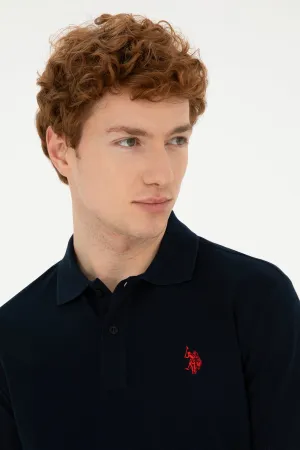 USPA Polo Shirt Men Dark Blue VR100 USPOM236 USPA LOGO US Polo Assn.